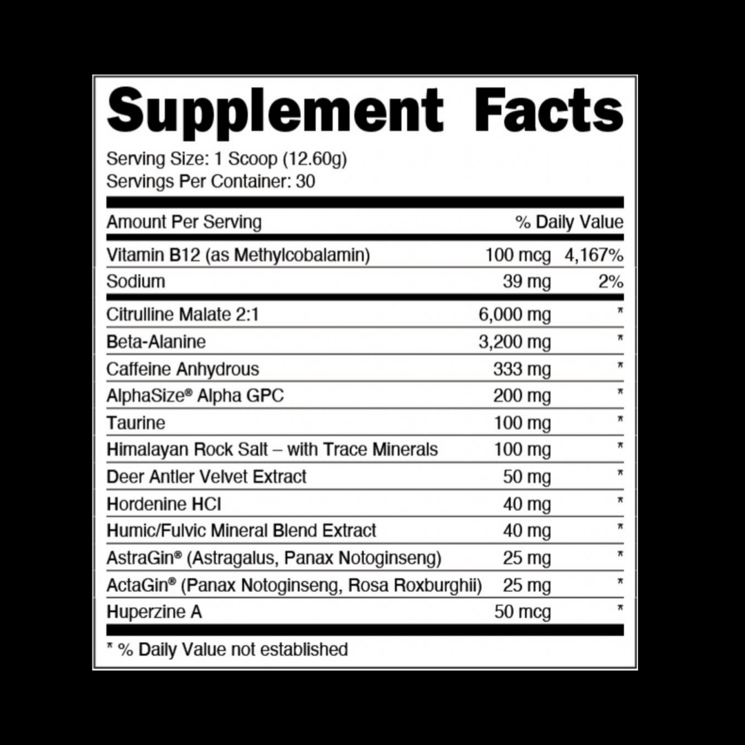 BUCKED UP BAMF BLACK 30 SERV