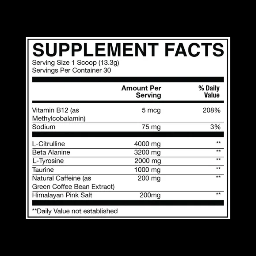 RAW ESSENTIAL PRE-WORKOUT 30 SERV