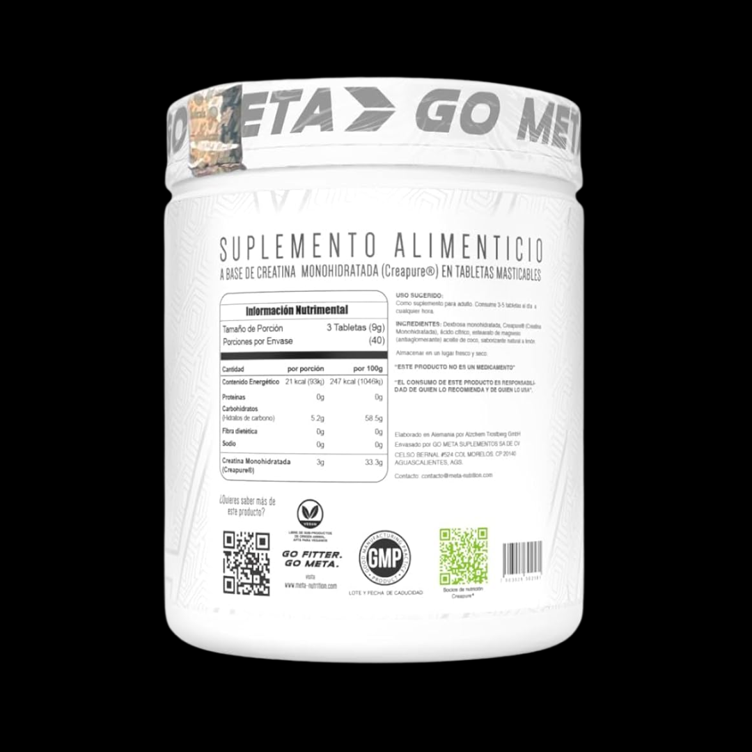 META NUTRITION CREATINE TABLETAS MASTICABLES